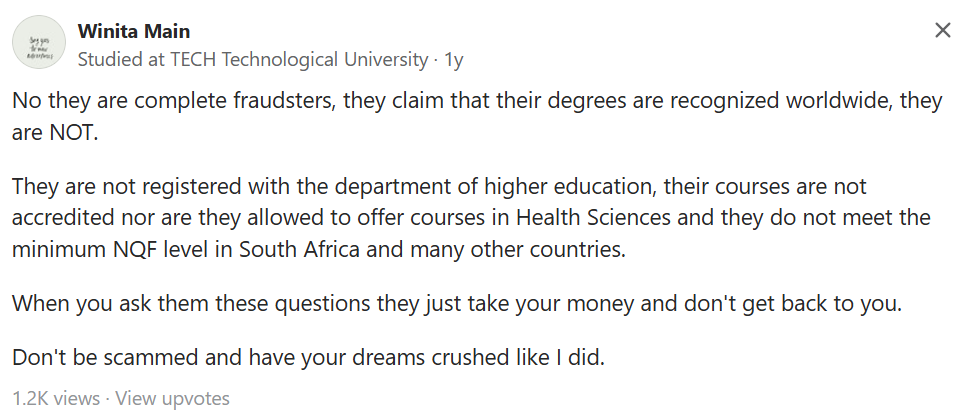Quora Negative review 1