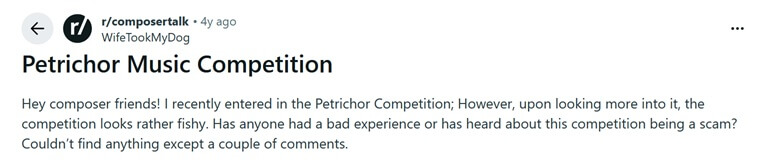 Petrichor Music Competition
