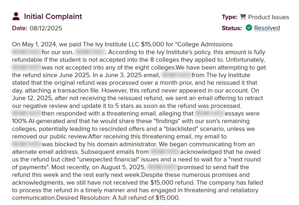 The Ivy Institute Review BBB